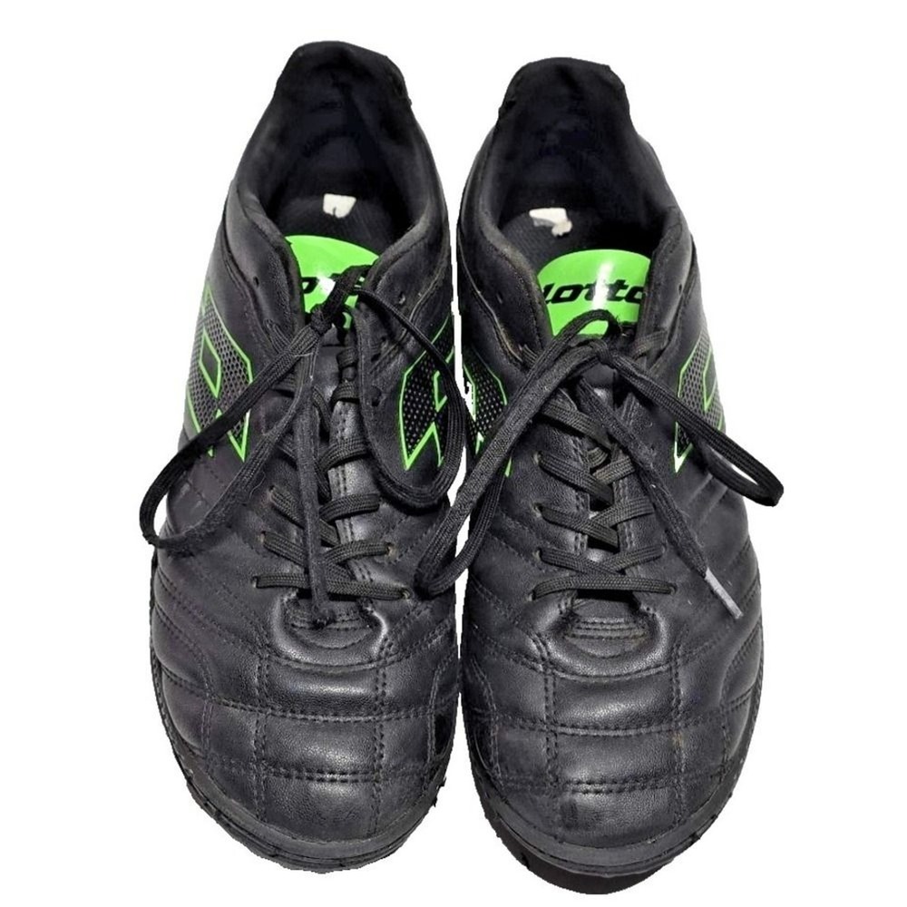 Lotto Stadio 705 TF Men's Size 7.5 Black Green Turf Soccer Shoes 219707 AS7